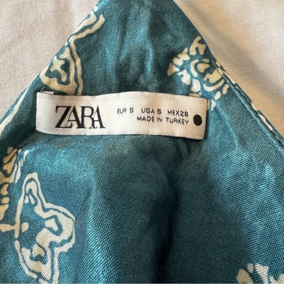 Zara Small Satin Slip Mini Dress ~ Paisley Club Party Night Out Nighty Sexy - Picture 6 of 8